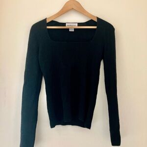 Bloomingdale's Black Crew Neck Sweater